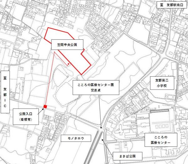 笠間中央公園案内図