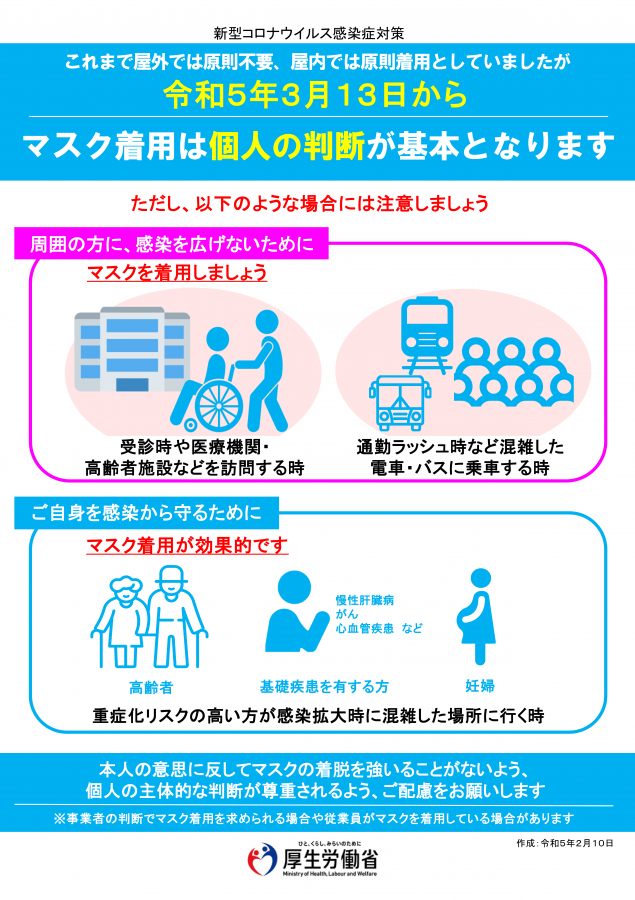 【厚生労働省】ポスター_令和5年3月13日以降のポスター