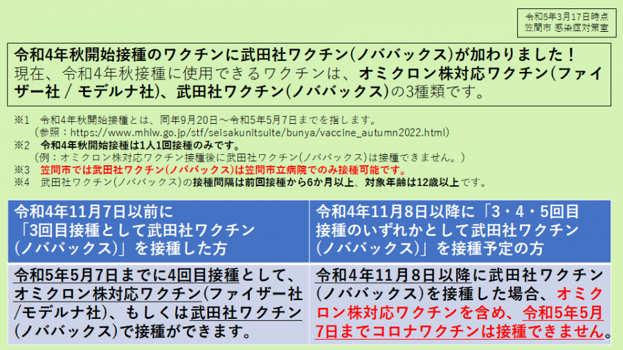 令和4年秋開始接種_ノババックス追加（2023.03.17更新）