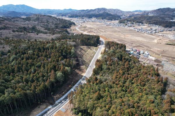 航空写真＿来栖側から稲田方面