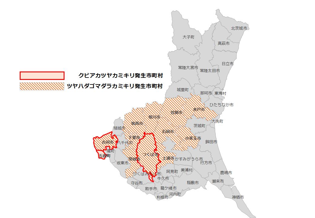 茨城県カミキリムシ地図