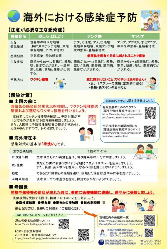 海外渡航リーフレット
