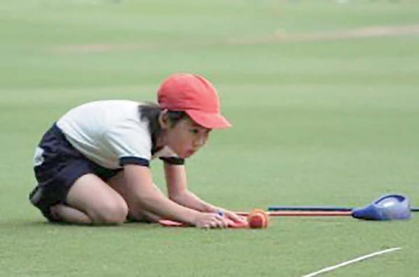 畑岡選手（小学生当時の写真）