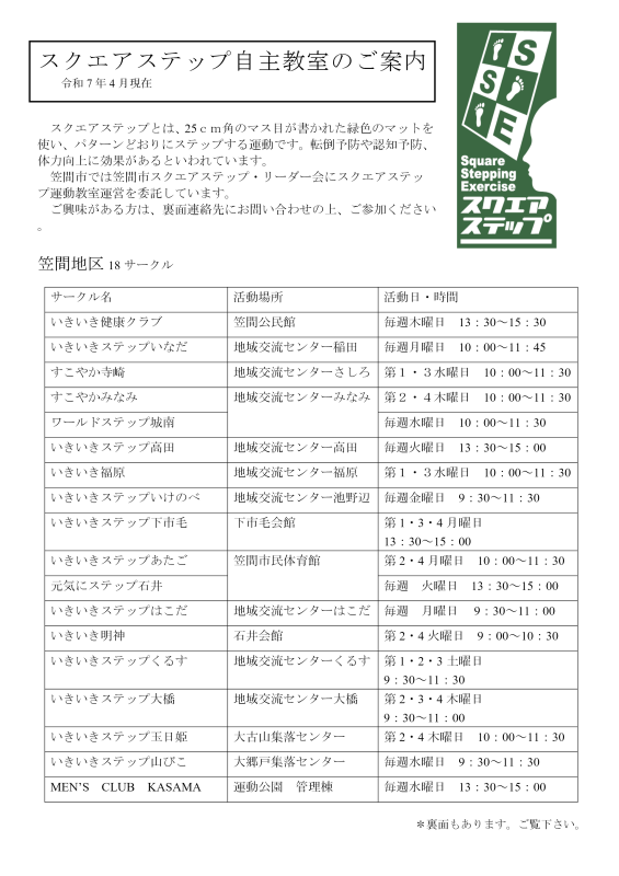 スクエアステップR7－1