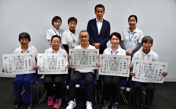 笠間市シルバーリハビリ体操指導士会の皆さん