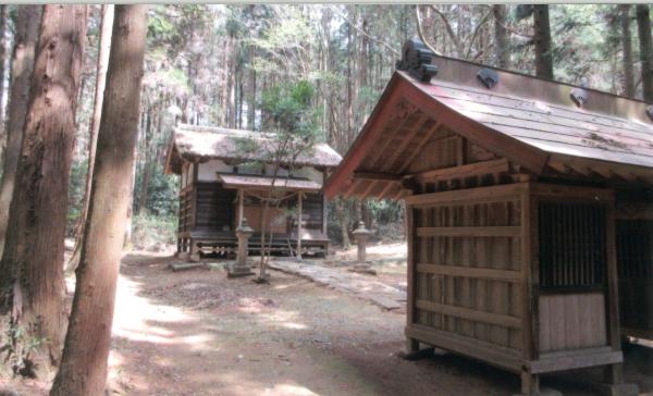 拝殿(左奥)と神門(右手前)