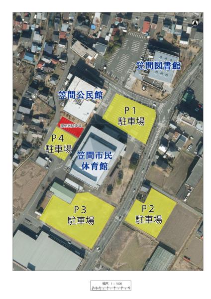 公民館駐車場案内図
