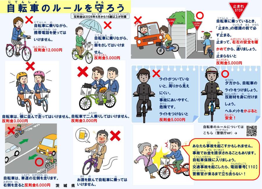 自転車のルールを守ろう