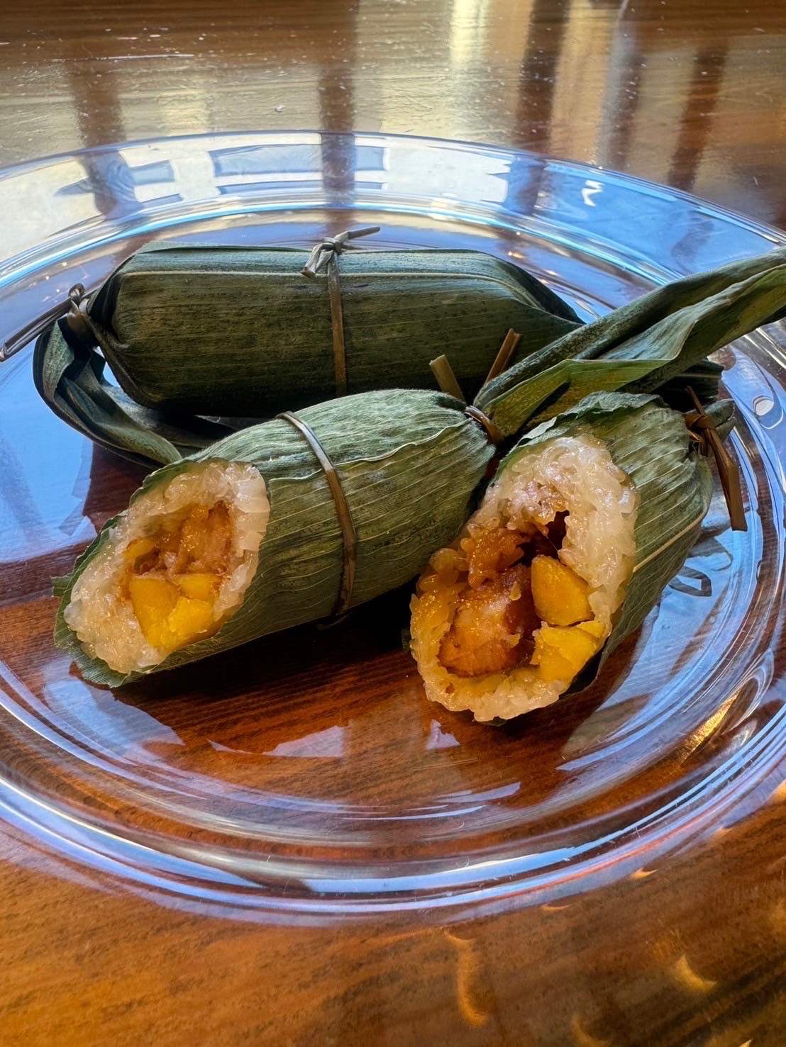 笹栗とポーク巻きご飯