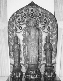 銅造 阿弥陀三尊像