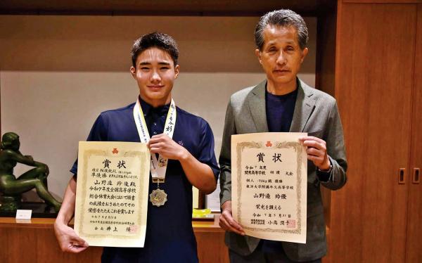 全国高校総体で山野邉さんが準優勝（8月26日）