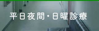 平日夜間・日曜診療